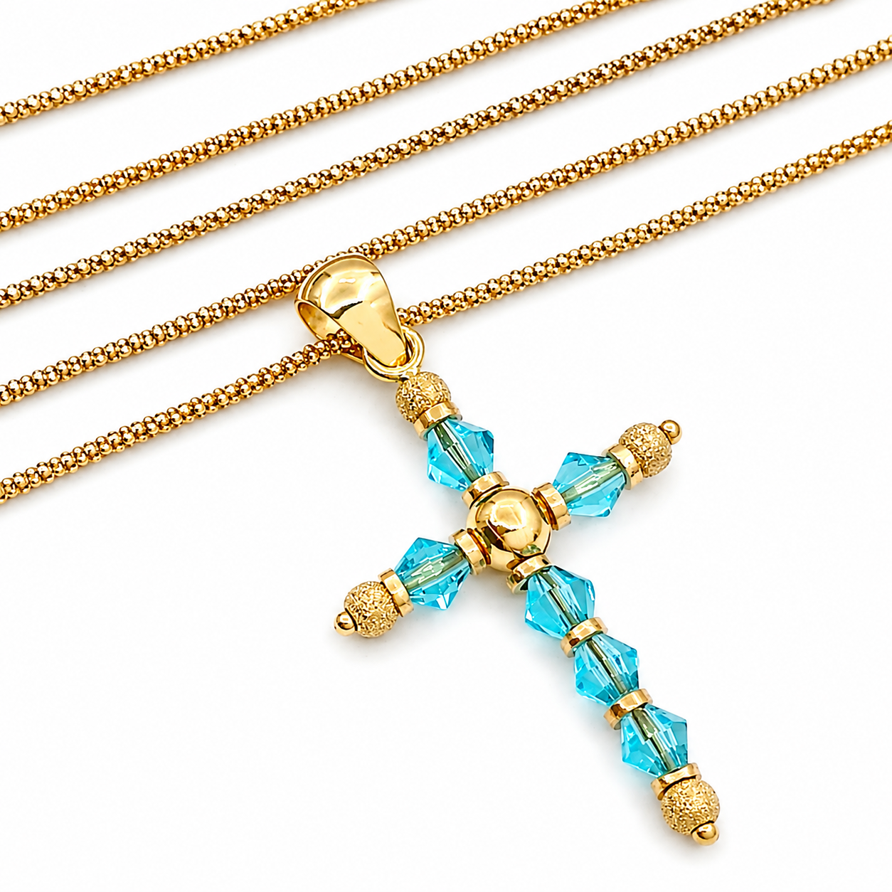 Collana con ciondolo - 18 carati Oro giallo - 0.60ct. tw. Topazio - Made in Italy - Handmade