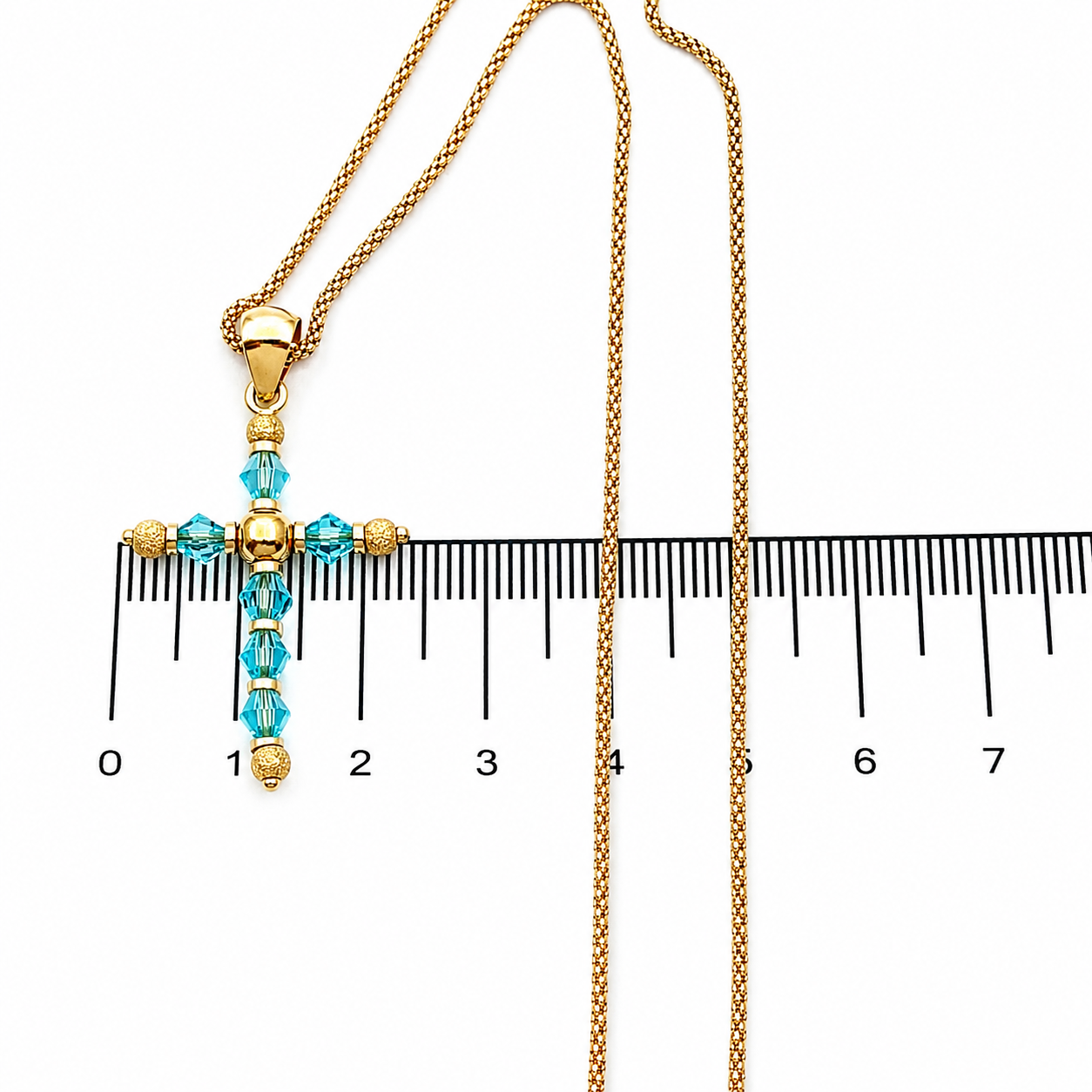 Collana con ciondolo - 18 carati Oro giallo - 0.60ct. tw. Topazio - Made in Italy - Handmade