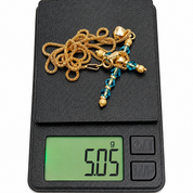 Collana con ciondolo - 18 carati Oro giallo - 0.60ct. tw. Topazio - Made in Italy - Handmade