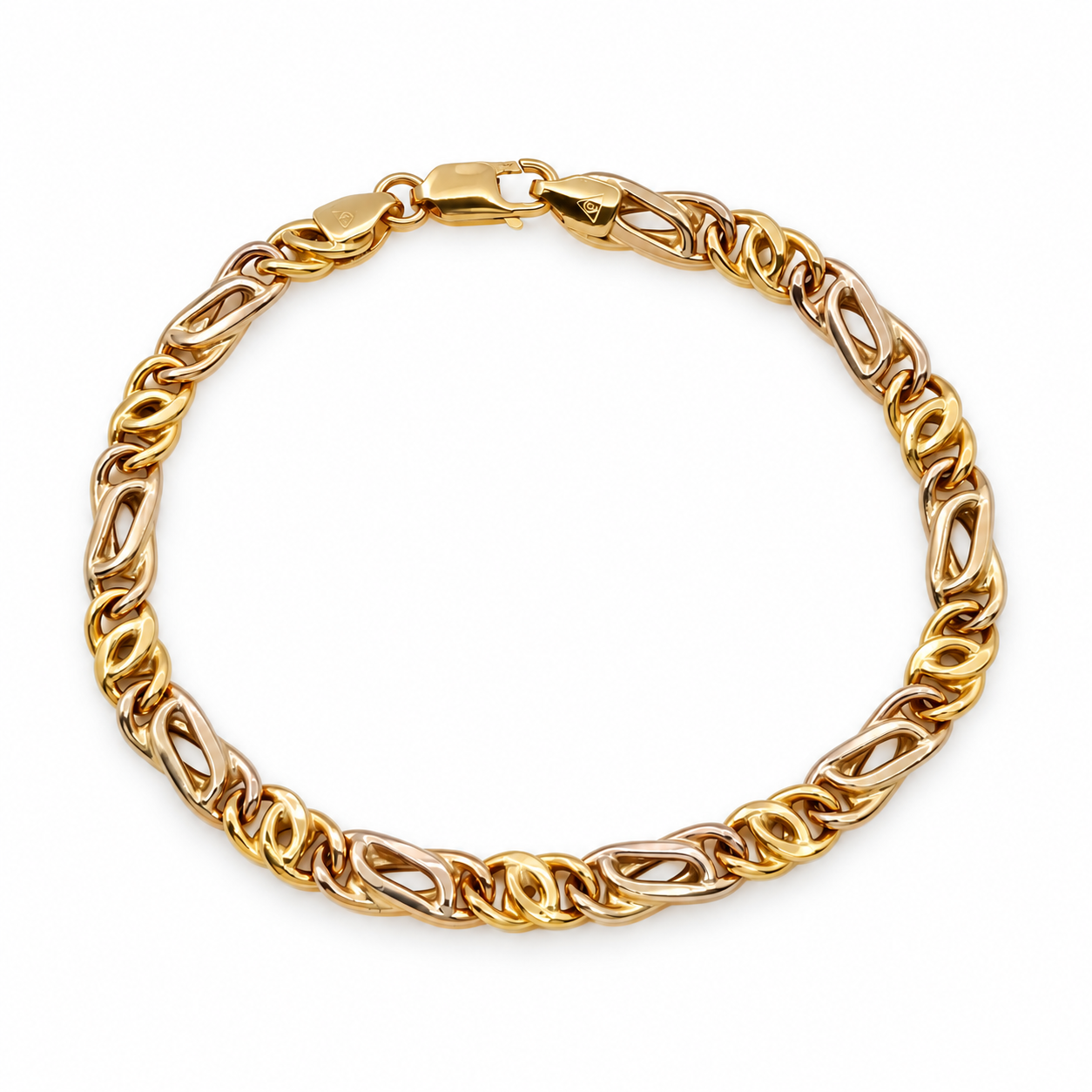 Bracciale - 18 carati Oro giallo, Oro bianco - Made in Italy - Handmade