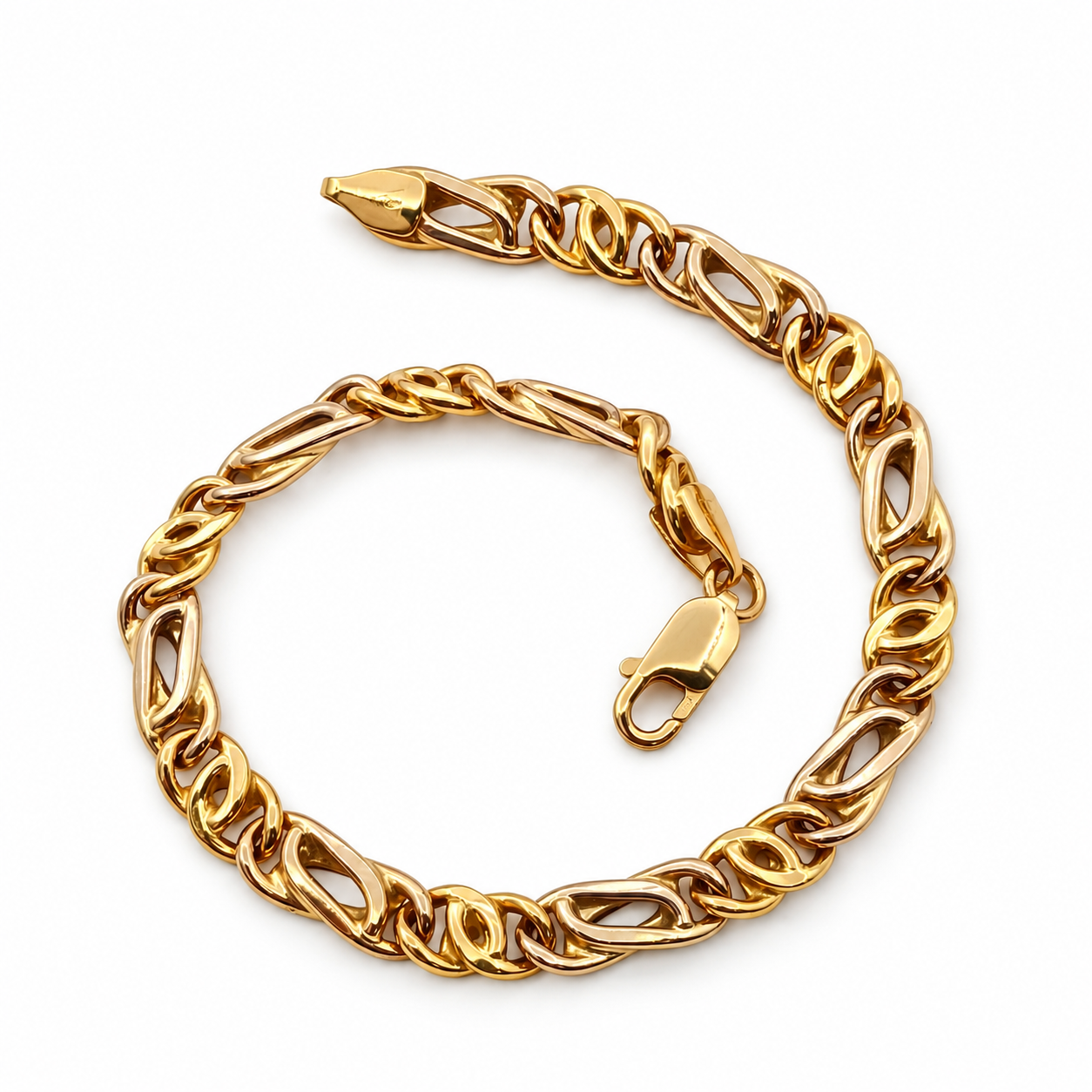 Bracciale - 18 carati Oro giallo, Oro bianco - Made in Italy - Handmade
