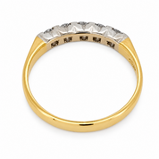 Anello - 18 carati Oro bianco, Oro giallo - 0.125ct. tw. Diamante (Naturale) - Made in Italy - Handmade