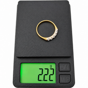 Anello - 18 carati Oro bianco, Oro giallo - 0.125ct. tw. Diamante (Naturale) - Made in Italy - Handmade