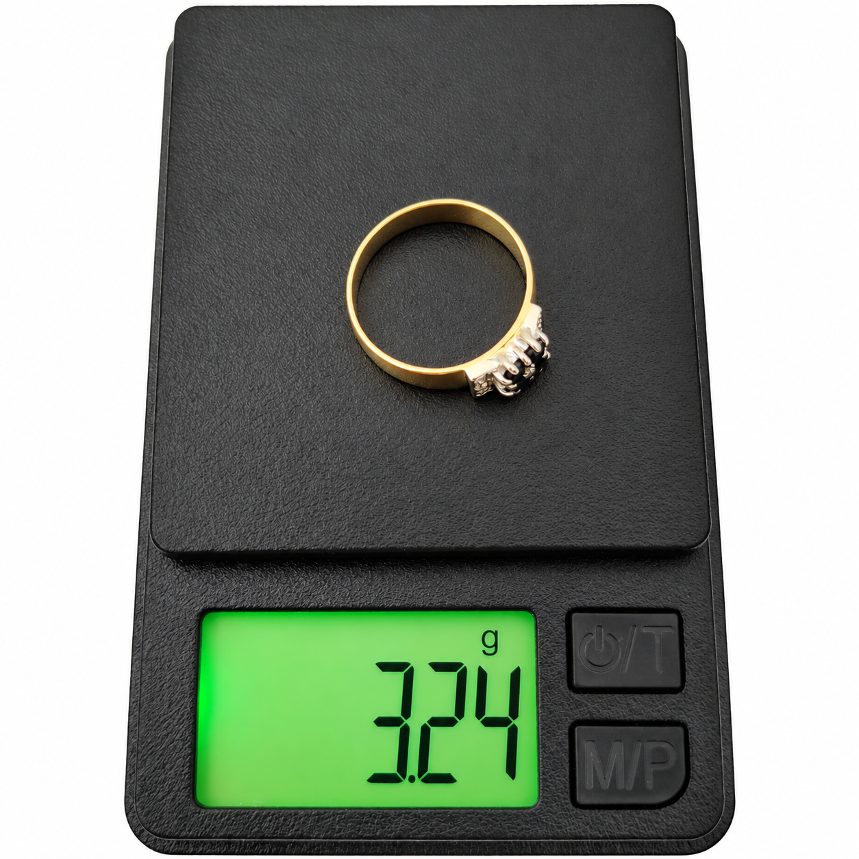 Anello - 18 carati Oro giallo, Oro bianco - 0.22ct. tw. Zaffiro - Diamante - Made in Italy - Handmade