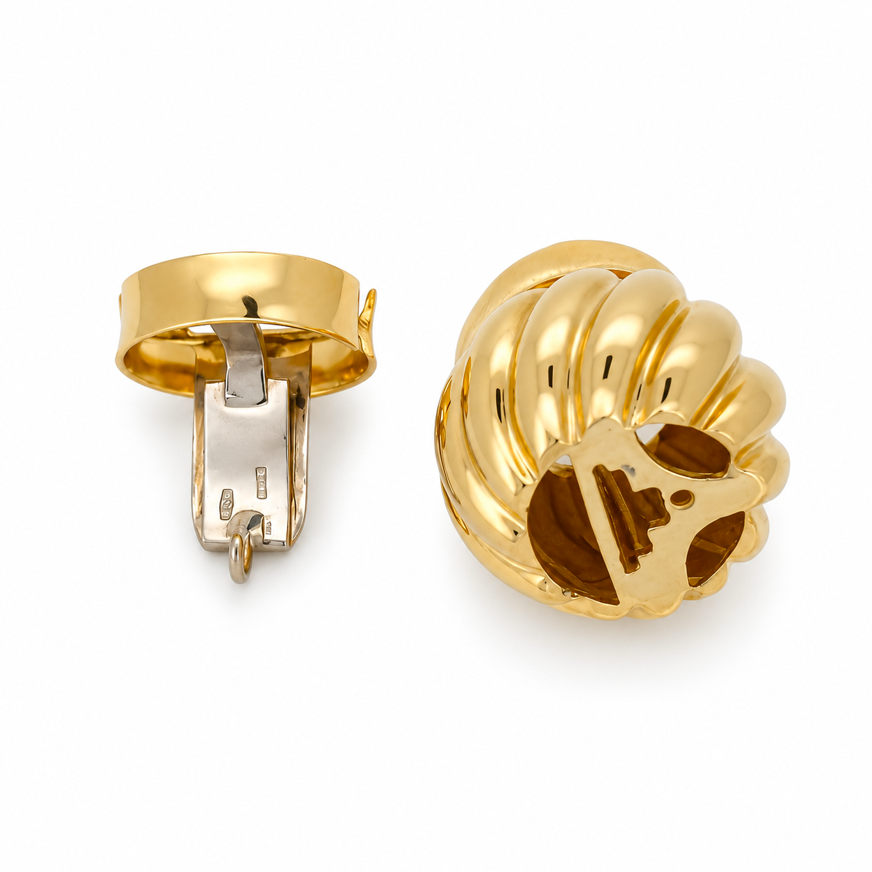 Chiusura per collana - 18 carati Oro giallo, Oro bianco - Made in Italy - Handmade