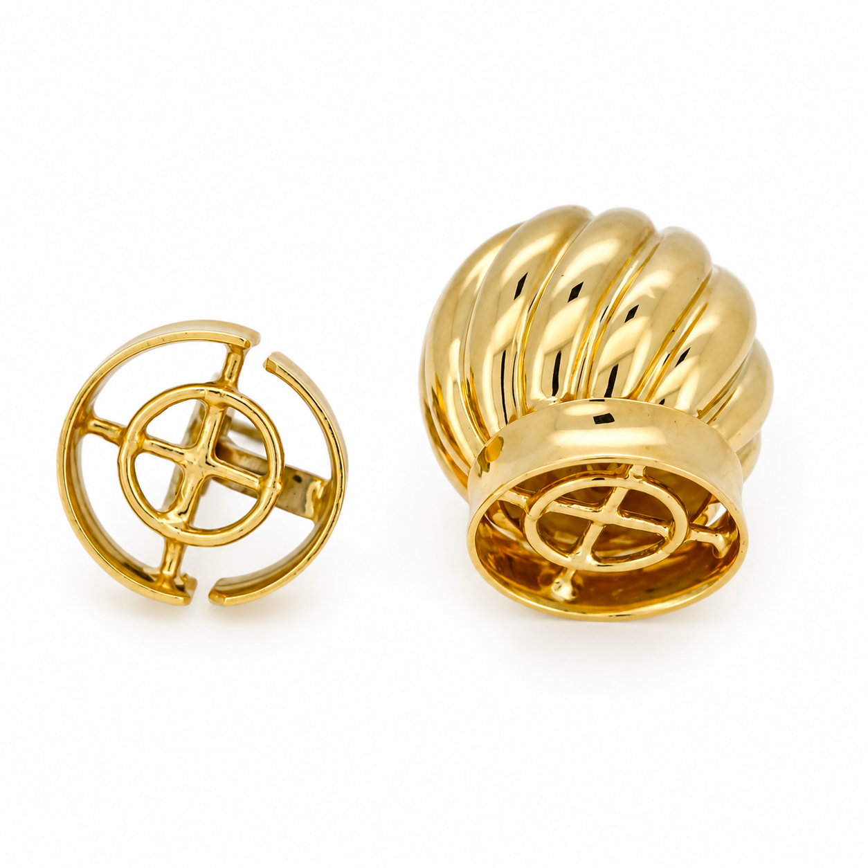 Chiusura per collana - 18 carati Oro giallo, Oro bianco - Made in Italy - Handmade