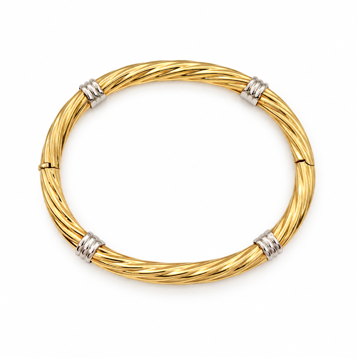 Bracciale - 18 carati Oro giallo, Oro bianco - Made in Italy - Handmade