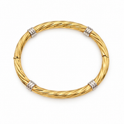 Bracciale - 18 carati Oro giallo, Oro bianco - Made in Italy - Handmade