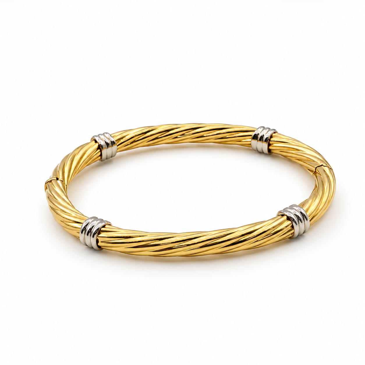 Bracciale - 18 carati Oro giallo, Oro bianco - Made in Italy - Handmade