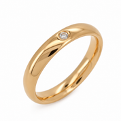 Anello - 18 carati Oro giallo - 0.06ct. tw. Diamante (Naturale) - Made in Italy - Handmade