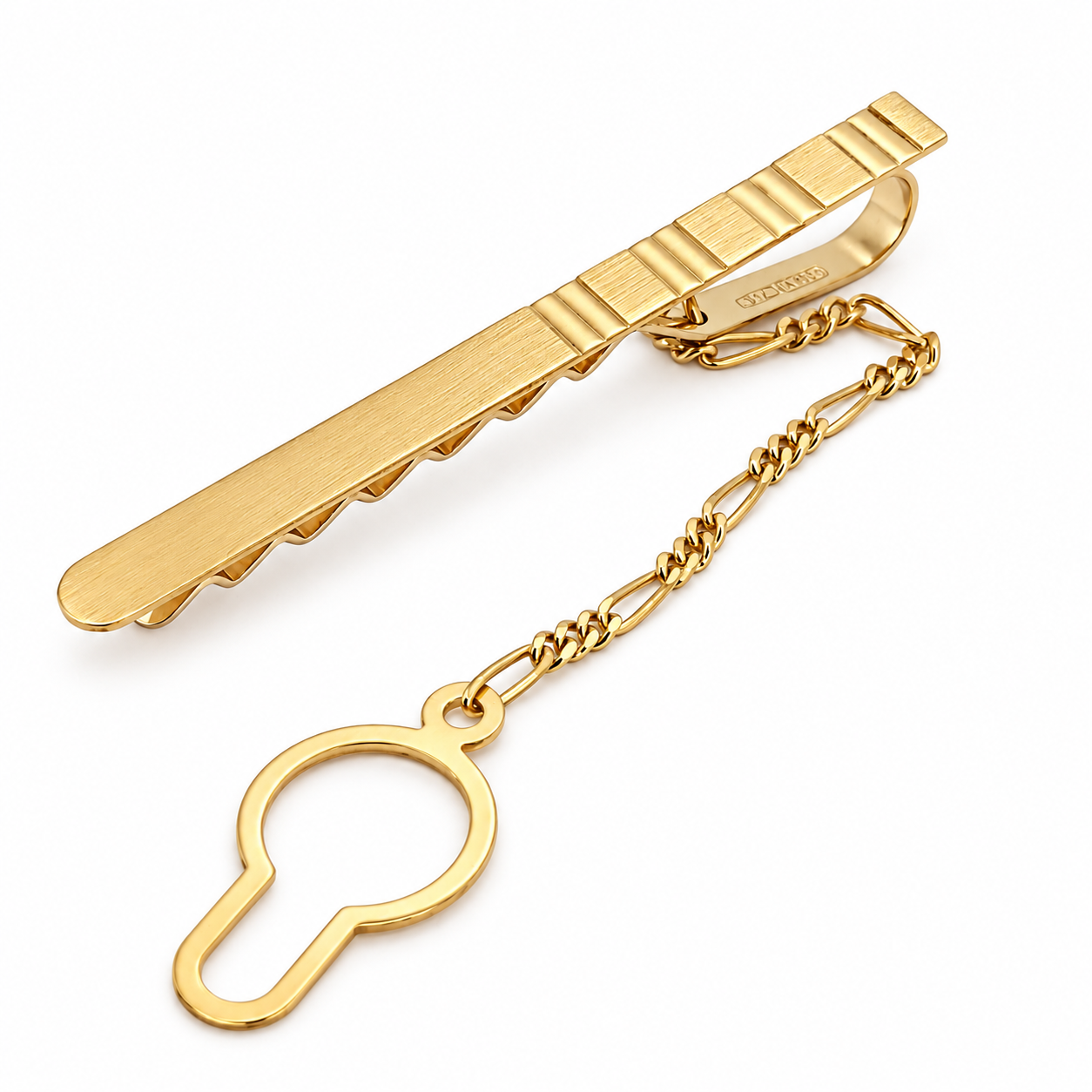 Fermacravatta - 18 carati Oro giallo - Made in Italy - Handmade