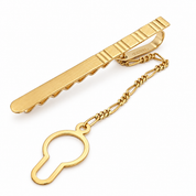 Fermacravatta - 18 carati Oro giallo - Made in Italy - Handmade
