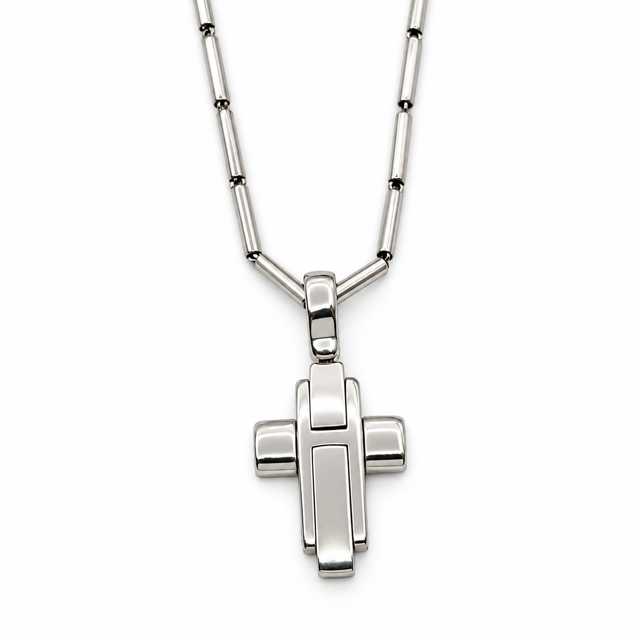 Collana con ciondolo - 18 carati Oro bianco - Made in Italy - HandMade