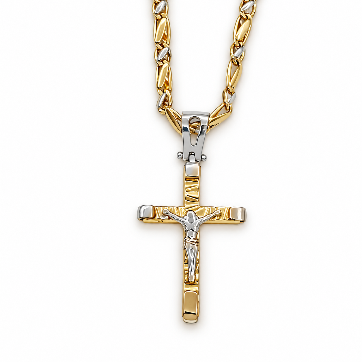 Collana con ciondolo - 18 carati Oro giallo, Oro bianco - Made in Italy - HandMade