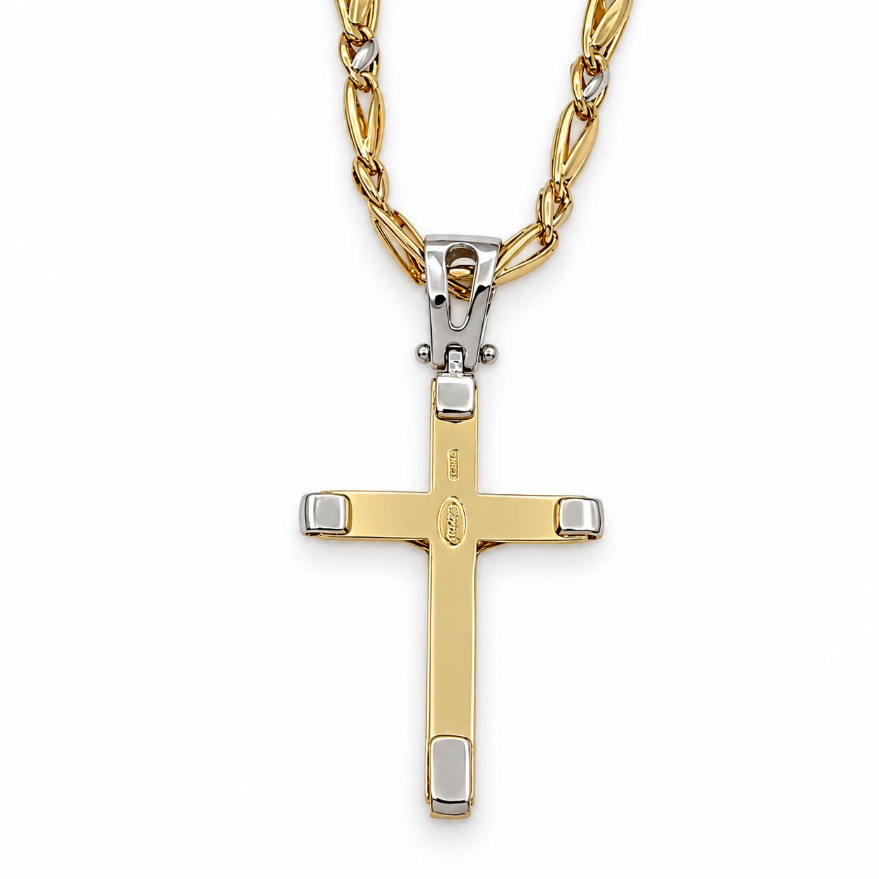 Collana con ciondolo - 18 carati Oro giallo, Oro bianco - Made in Italy - HandMade