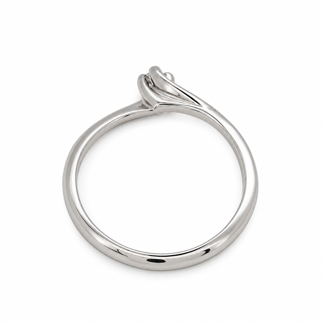 Anello - 9 kt Oro bianco - 0.03ct. tw. Diamante (Naturale) - Made in Italy - Handmade
