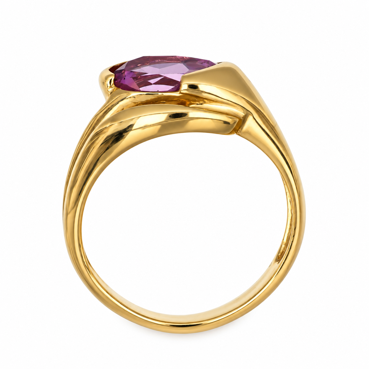 Anello - 18 carati Oro giallo - 2.30ct. tw. Quarzo - Made in Italy - Handmade