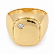 Anello - 18 carati Oro giallo - 0.05ct. tw. Diamante (Naturale) - Made in Italy - Handmade