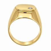 Anello - 18 carati Oro giallo - 0.05ct. tw. Diamante (Naturale) - Made in Italy - Handmade