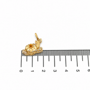 Ciondolo - 18 carati Oro giallo - 0.41ct. tw. Quarzo - Diamante - Made in Italy - Handmade