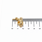 Ciondolo - 18 carati Oro giallo - 0.41ct. tw. Quarzo - Diamante - Made in Italy - Handmade
