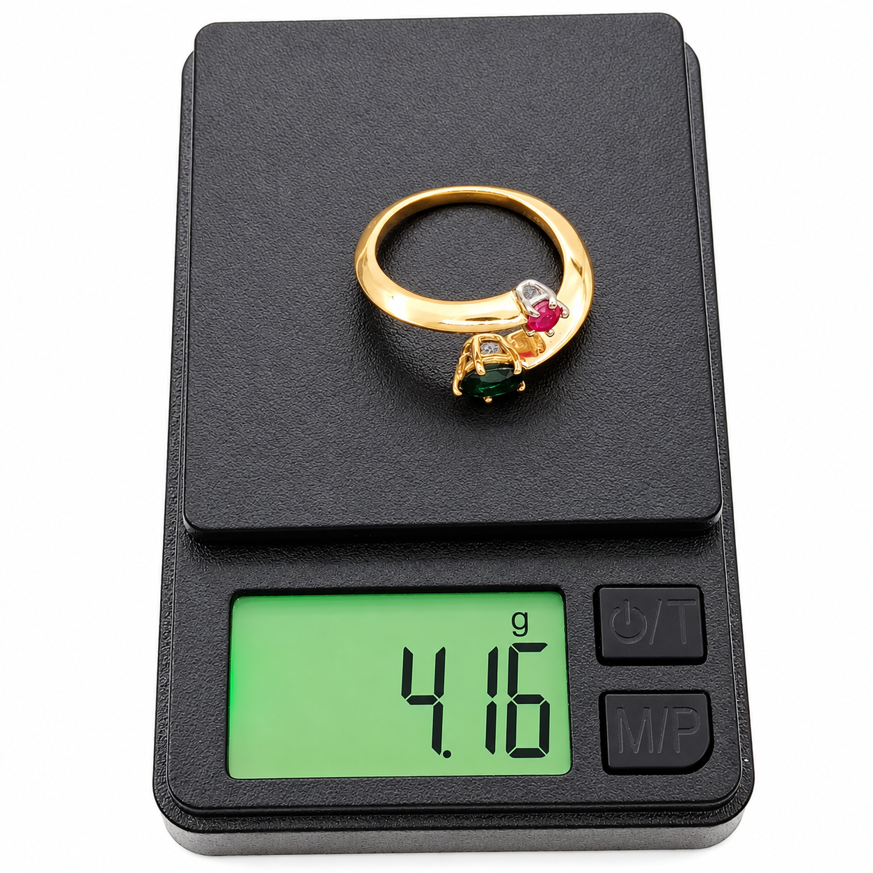 Anello - 18 carati Oro giallo - 0.70ct. tw. Rubino - Zaffiro - Made in Italy
