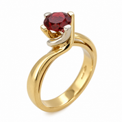 Anello - 18 carati Oro giallo - 1.50ct. tw. Granato - Granato - Made in Italy - Handmade