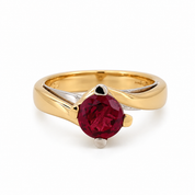 Anello - 18 carati Oro giallo - 1.50ct. tw. Granato - Granato - Made in Italy - Handmade