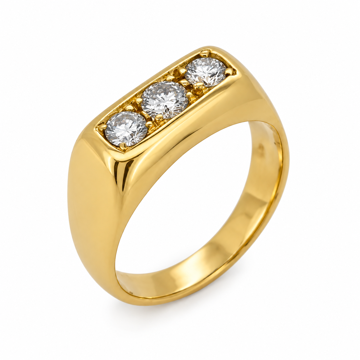Anello - 18 carati Oro giallo - 0.52ct. tw. Diamante (Naturale) - Made in Italy - Handmade