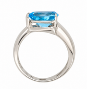 Anello - 18 carati Oro bianco - 2.32ct. tw. Topazio - Diamante - Made in Italy - Handmade