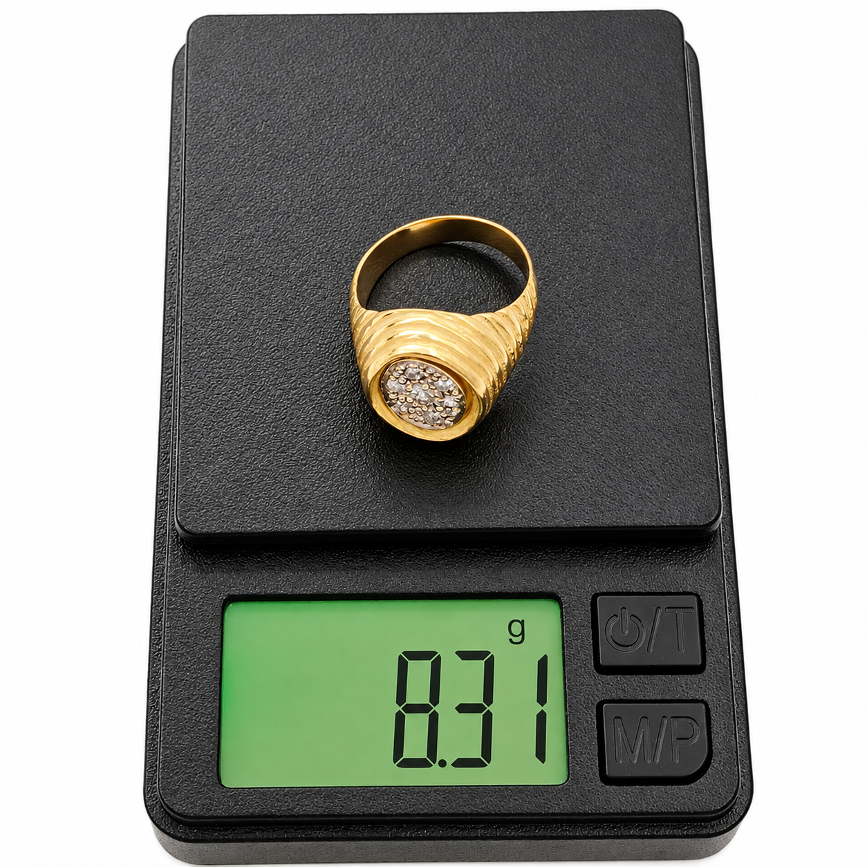 Anello - 18 carati Oro bianco, Oro giallo - 0.21ct. tw. Diamante (Naturale) - Made in Italy - Handmade