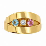 Anello - 18 carati Oro giallo - 0.60ct. tw. Zaffiro - Acquamarina - Made in Italy - Handmade