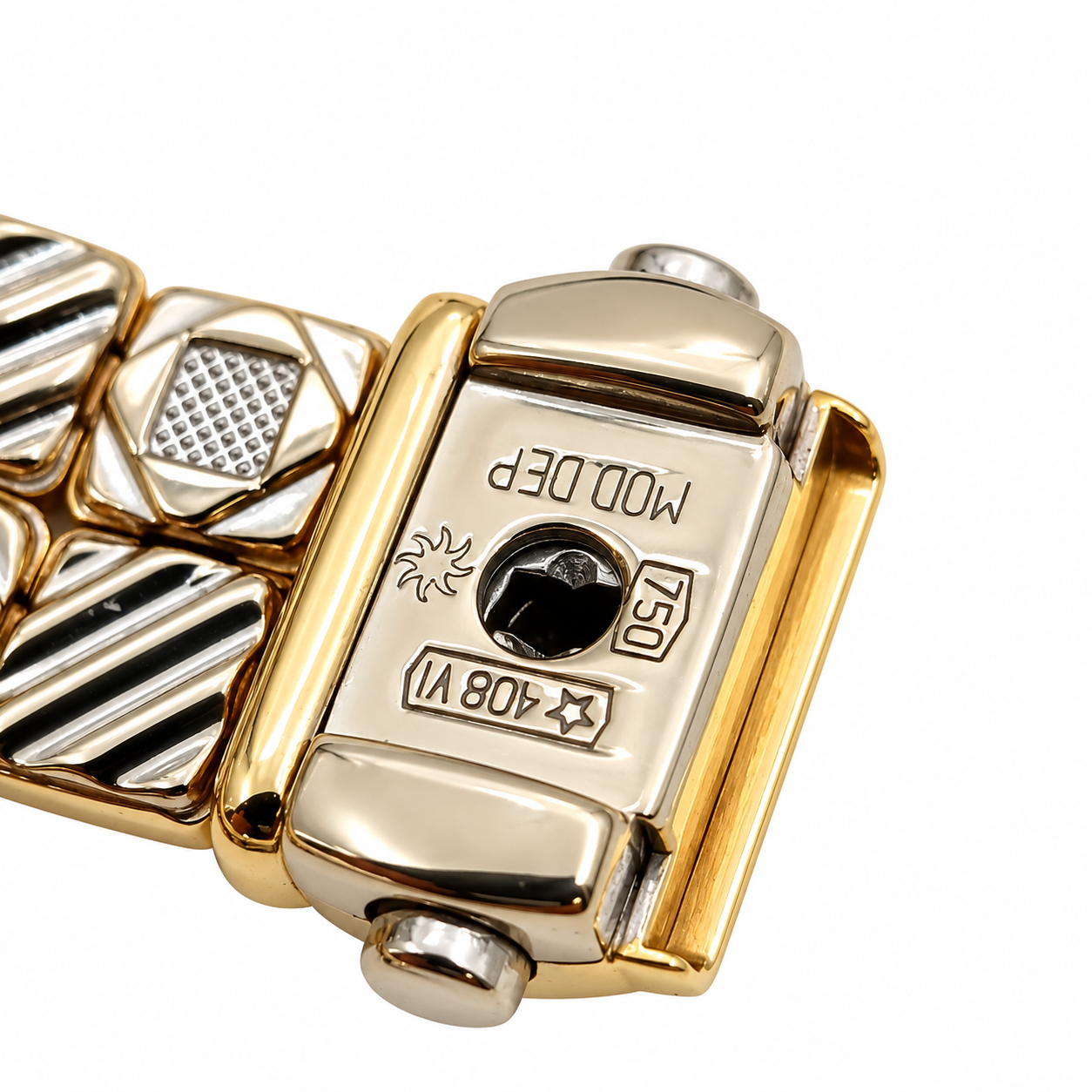 Bracciale - 18 carati Oro giallo, Oro bianco - 0.06ct. tw. Diamante (Naturale) - Made in Italy - HandMade