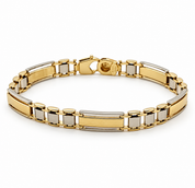Bracciale - 18 carati Oro giallo, Oro bianco - Made in Italy - HandMade