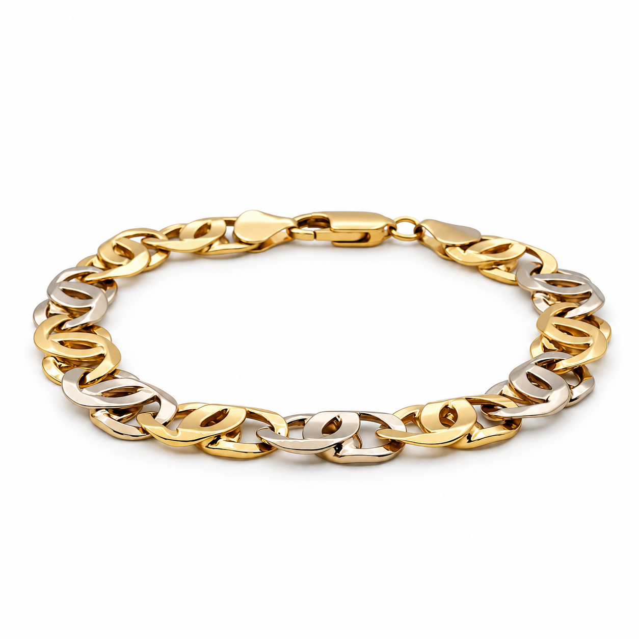 Bracciale - 18 carati Oro giallo, Oro bianco - Made in Italy - HandMade