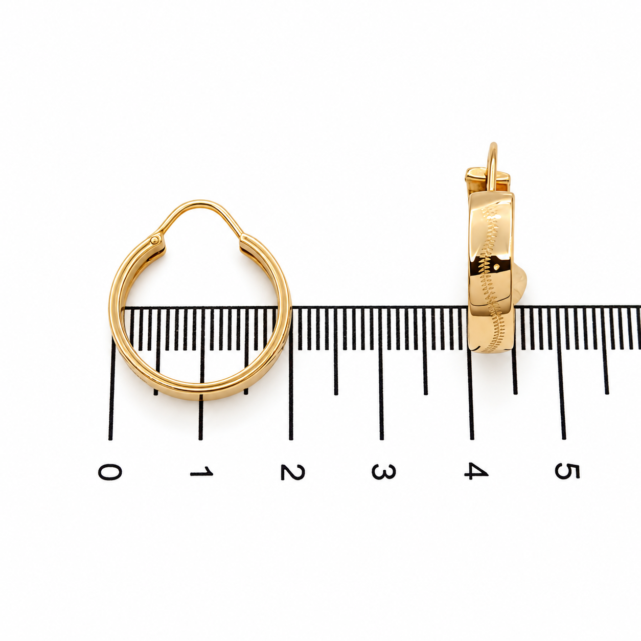 Earrings - 18 carat Yellow gold - Made in Italy - Handmade