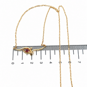 Collana - 18 carati Oro giallo - 0.22ct. tw. Rubino - Diamante - Made in Italy - HandMade
