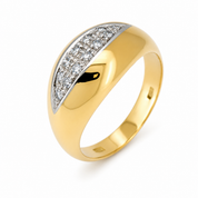 Anello - 18 carati Oro giallo - 0.24ct. tw. Diamante (Naturale) - Made in Italy - HandMade