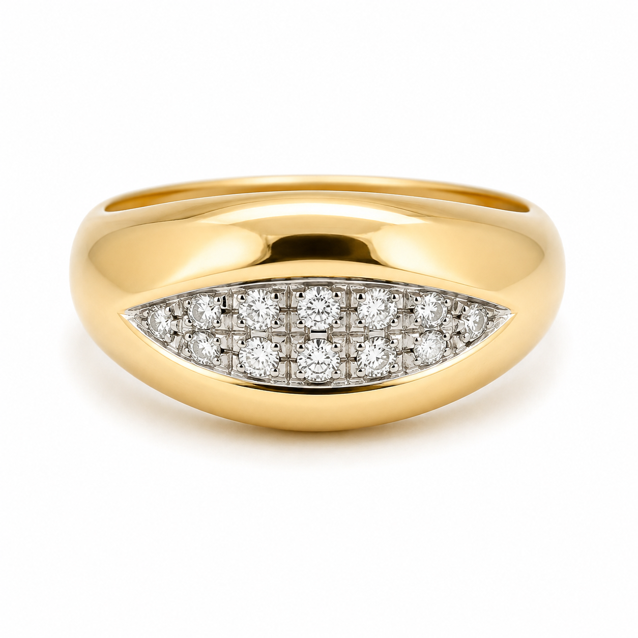 Anello - 18 carati Oro giallo - 0.24ct. tw. Diamante (Naturale) - Made in Italy - HandMade