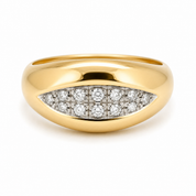 Anello - 18 carati Oro giallo - 0.24ct. tw. Diamante (Naturale) - Made in Italy - HandMade