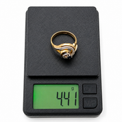 Anello - 18 carati Oro giallo - 0.29ct. tw. Zaffiro - Diamante - Made in Italy - HandMade