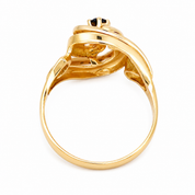 Anello - 18 carati Oro giallo - 0.29ct. tw. Zaffiro - Diamante - Made in Italy - HandMade