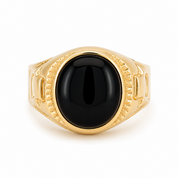 Anello - 18 carati Oro giallo - 1.00ct. tw. Onice - Made in Italy - HandMade
