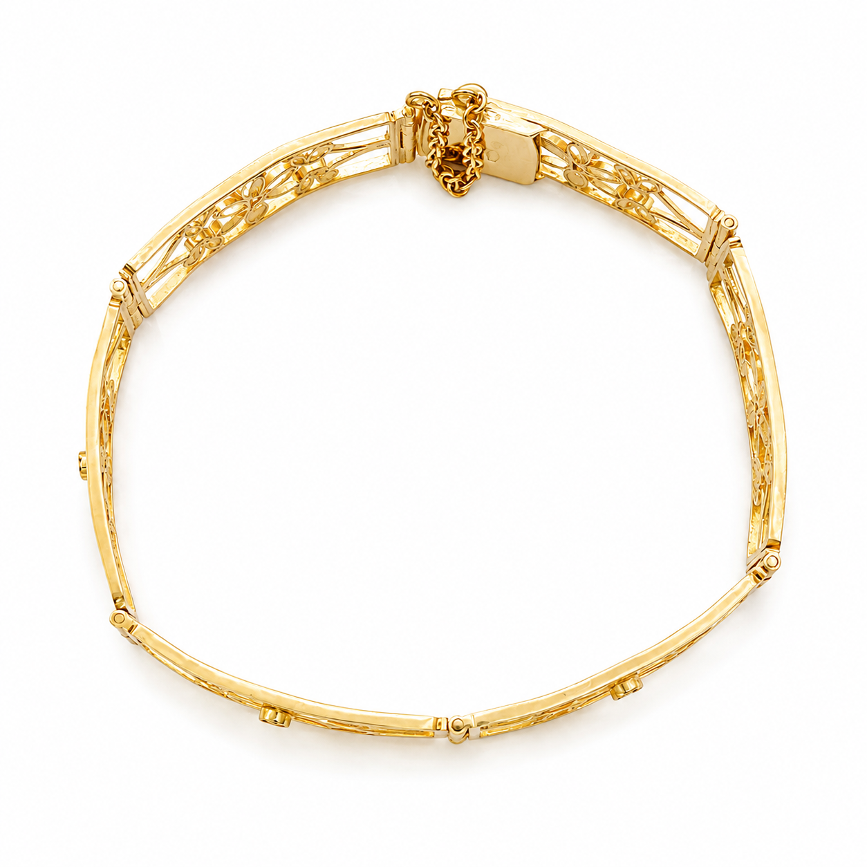 Bracciale - 18 carati Oro giallo - 0.16ct. tw. Smeraldo - Made in Italy - HandMade