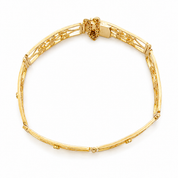 Bracciale - 18 carati Oro giallo - 0.16ct. tw. Smeraldo - Made in Italy - HandMade