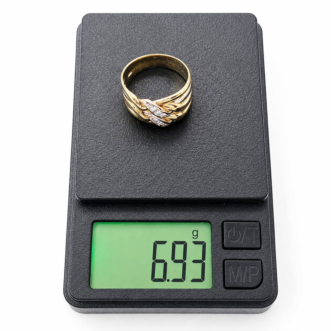Anello - 18 carati Oro giallo - 0.12ct. tw. Diamante (Naturale) - Made in Italy - HandMade