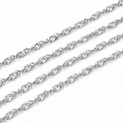 Catenina - 18 carati Oro bianco - Made in Italy - Handmade