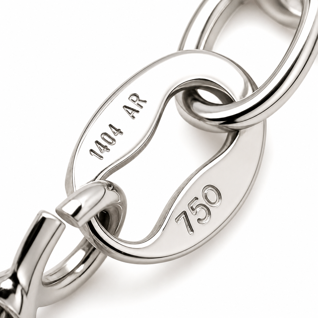 Catenina - 18 carati Oro bianco - Made in Italy - Handmade