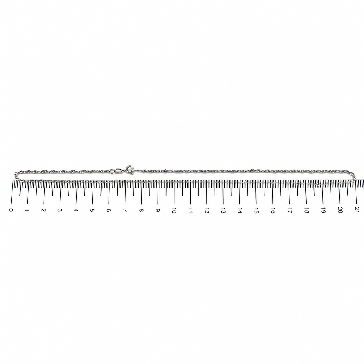 Catenina - 18 carati Oro bianco - Made in Italy - Handmade