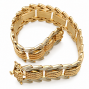 Bracciale - 18 carati Oro giallo, Oro bianco - Handmade - Made in Italy